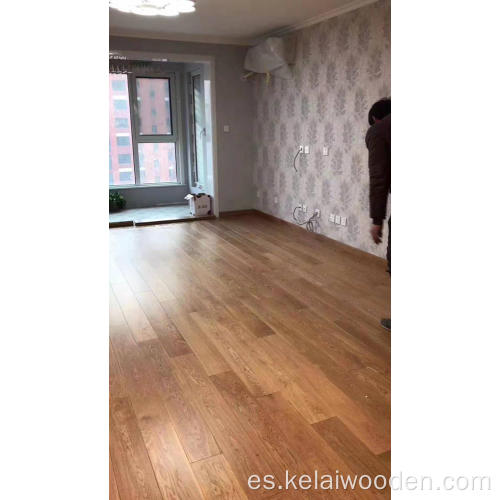 parquet de madera maciza de roble gris pisos de madera dura